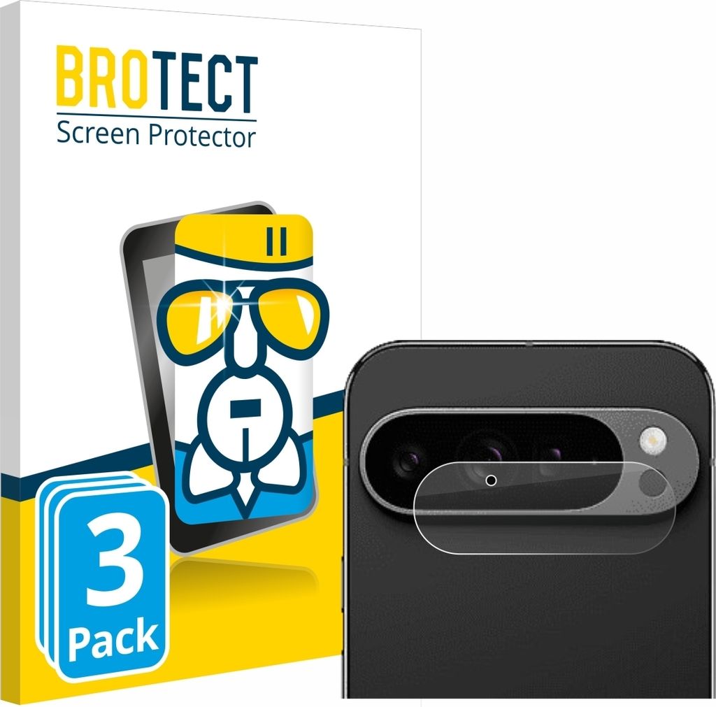 3x BROTECT Schutzglas für Google Pixel 9 Pro XL (NUR Kameraschutz) Schutzfolie Panzer Folie Glas Display Schutz klar