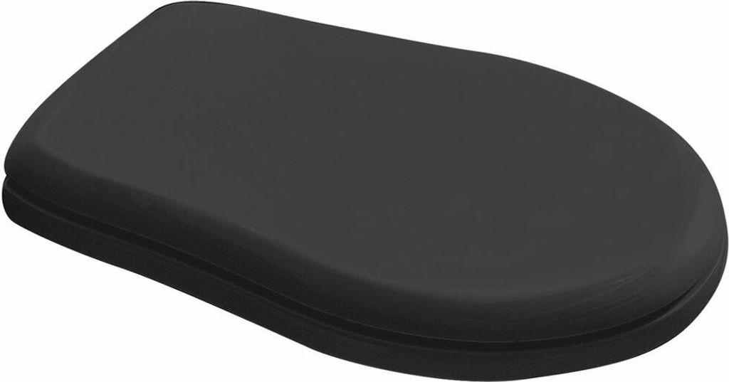RETRO WC-Sitz, Soft Close, schwarz matt/chrom