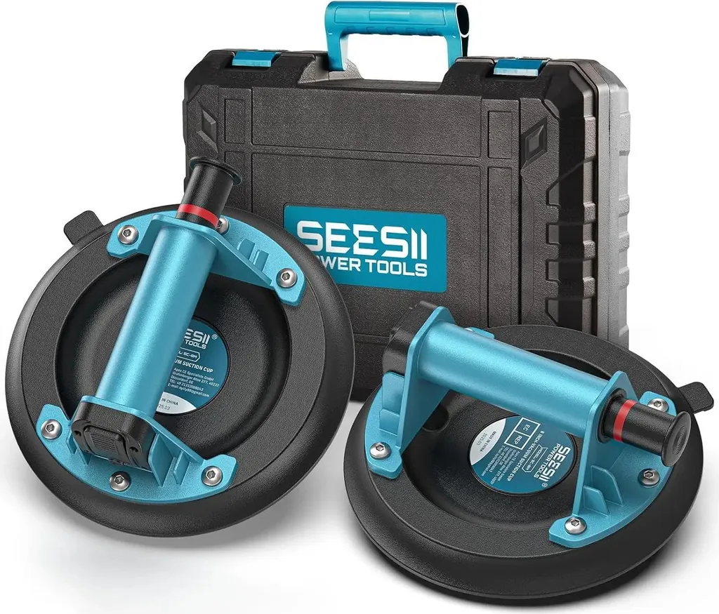 Ventouse de manutention robuste 200kg - Pompe à vide pour gros carreaux