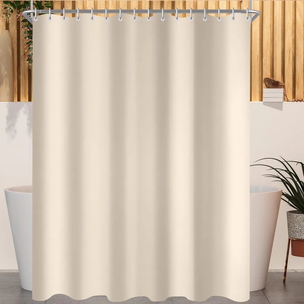 Tenda Doccia Professionale 240x160cm Beige - Orlo Pesato e Idrorepellente