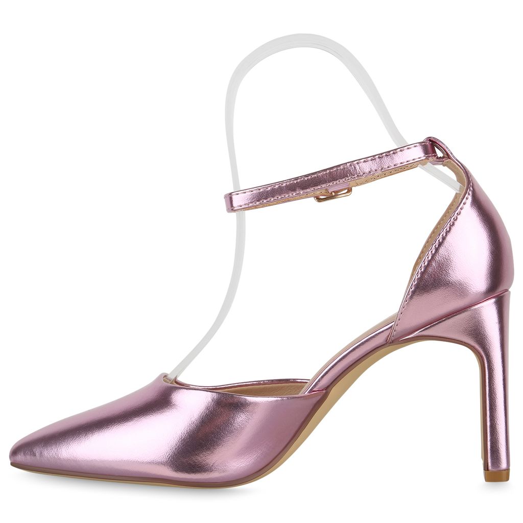 VAN HILL Damen Spitze Pumps Mit Blockabsatz - Elegante Klassische Absatzschuhe