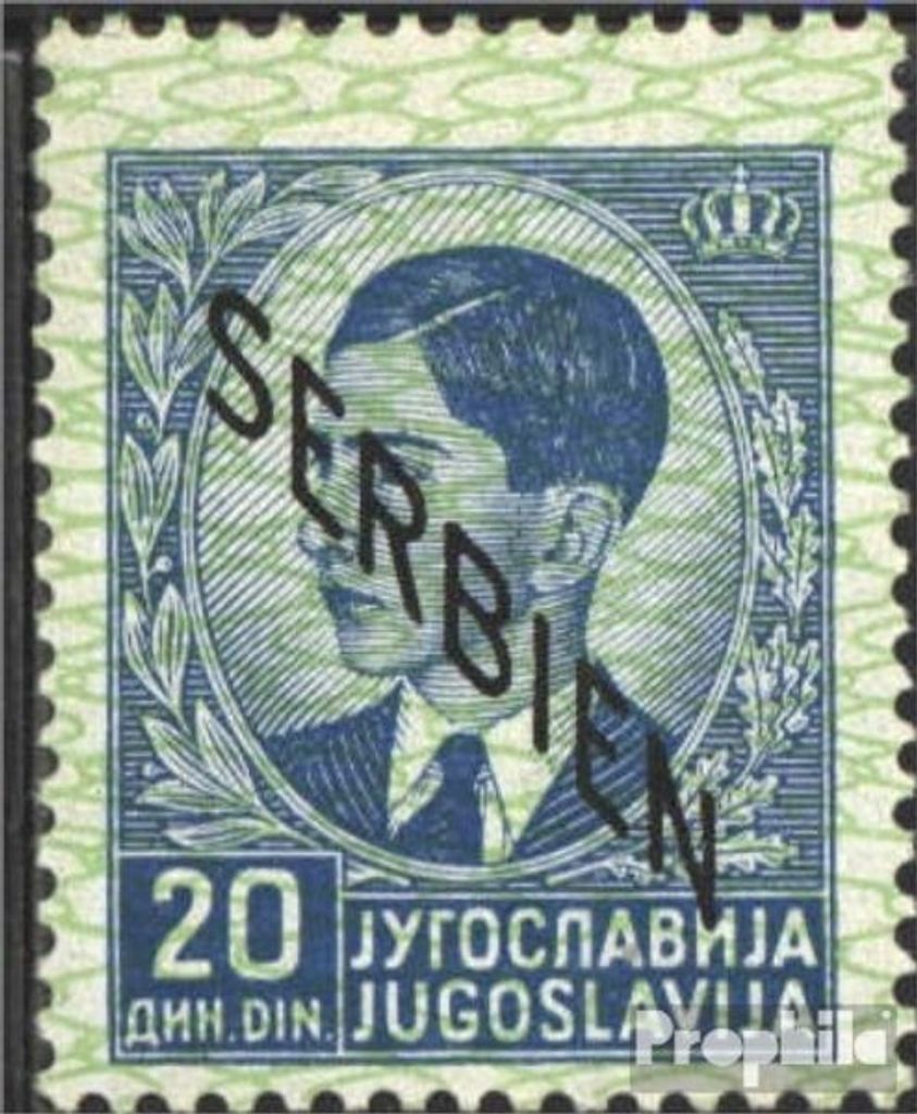 Briefmarken Serbien (Dt.Bes.2.WK.) 1941 Mi 14 postfrisch Aufdruckausgabe