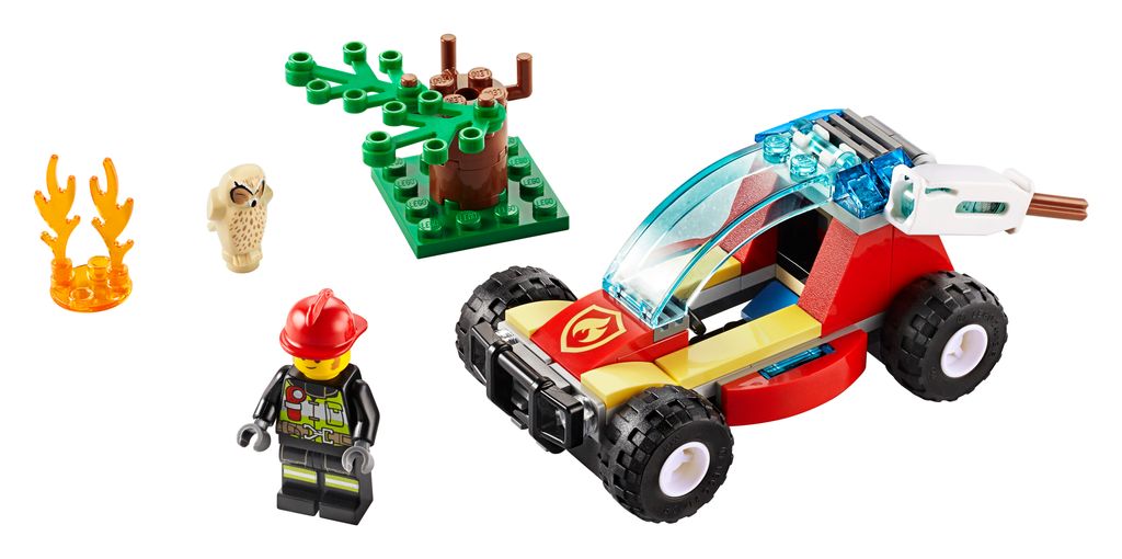 LEGO 60247 City Bosbrand, kinderspeelgoed met buggy en Productafbeelding 