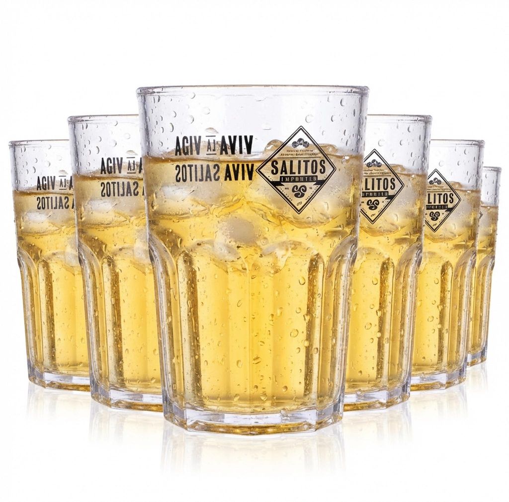 5x Salitos Bier Glas Cocktailglas Gläser Partygläser Produktbild 