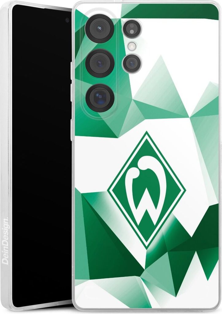 DeinDesign Handyhülle für Samsung Galaxy S25 Ultra Silikon Hülle Case Smartphone Schutzhülle Offizielles Lizenzprodukt SV Werder Bremen Tarnmuster