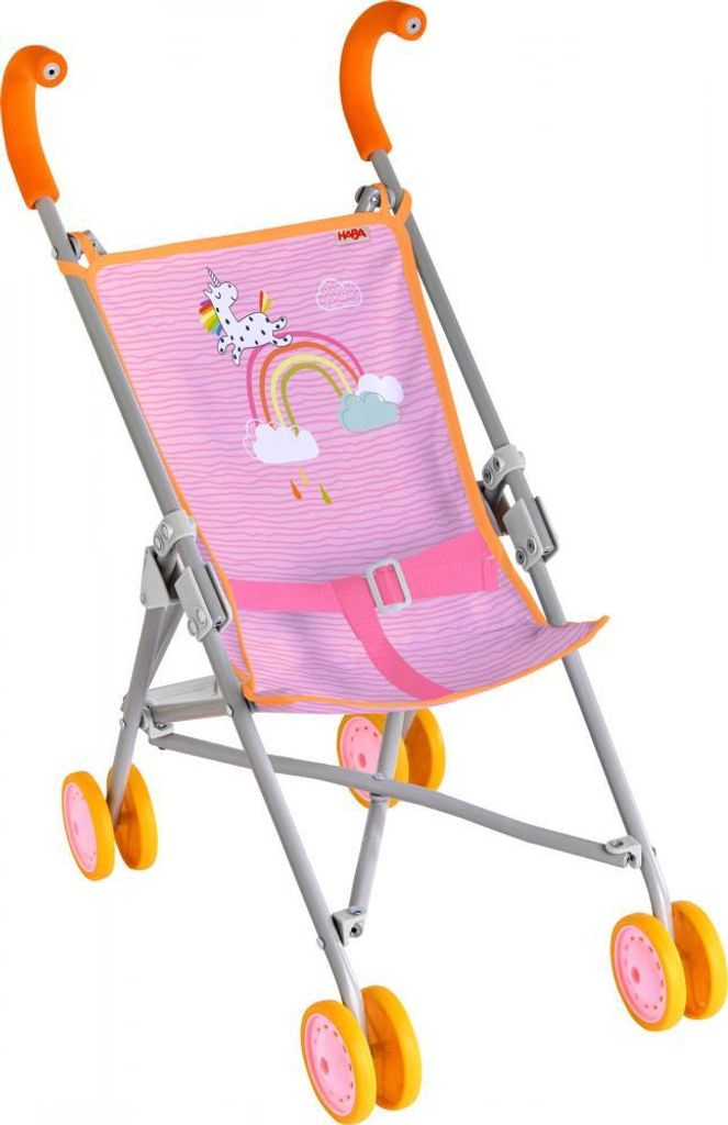 Haba Puppe Zubehör Puppenbuggy Regenbogen 2013338001