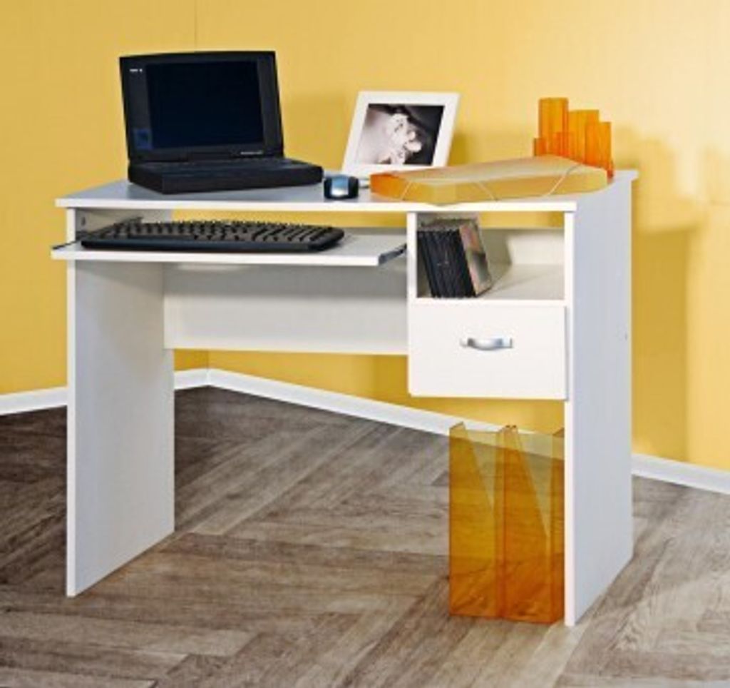 Schülerschreibtisch Computertisch PC-Tisch weiß