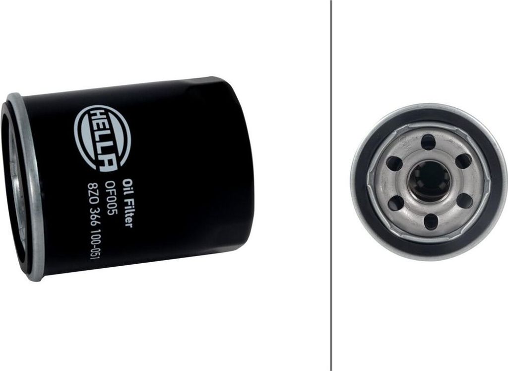 Ölfilter einfach anschraubbar Ø 68 mm HELLA passend für u.a. MITSUBISHI L200