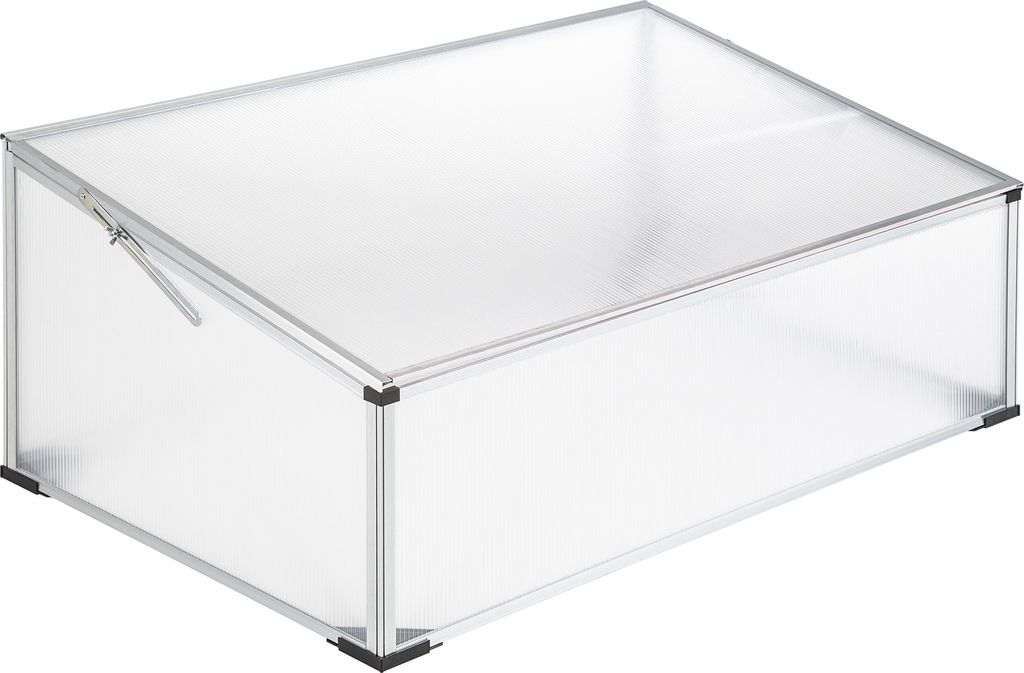 tectake® Doppel-Frühbeet aus Aluminium Aufbau im Produktbild 