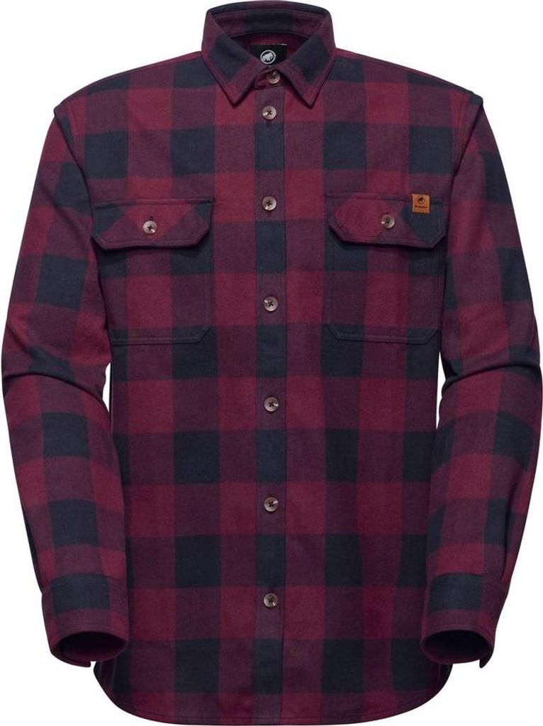 Tamaro Longsleeve Shirt Men, Longsleeve Shirt Herren - Mammut, Farbe:vin-black, Größe:L