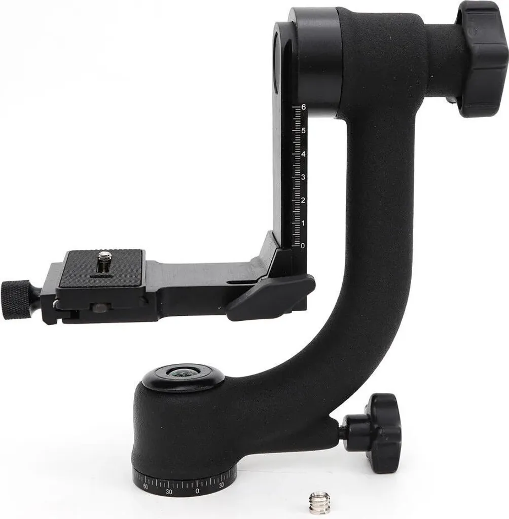 Équilibrez vos téléobjectifs lourds avec cette tête Gimbal pro 360° noir