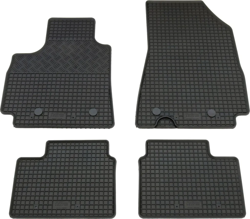 Tappetini Su Misura Renault Captur 2014-2019 Velours Nero Luxury Rosso