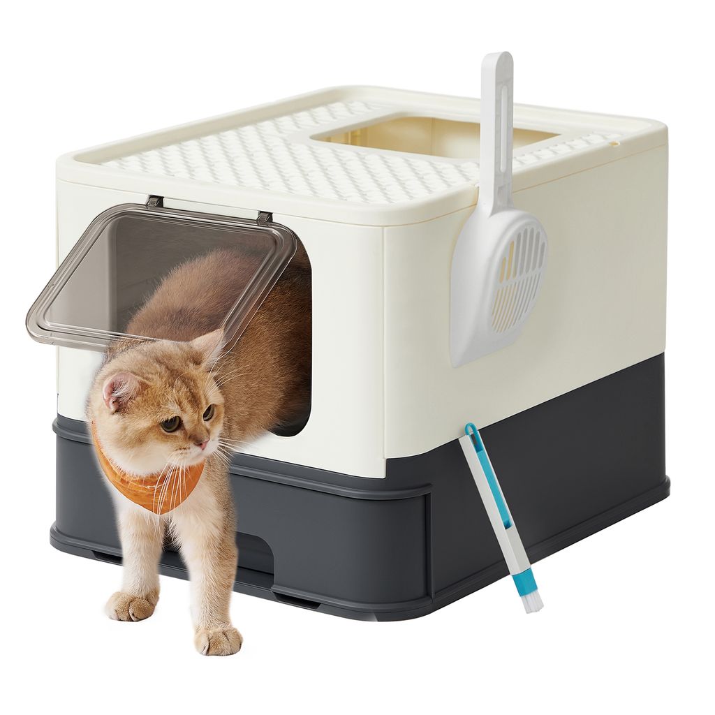 FEANDREA Katzenklo, mit Deckel, für Katzen bis 15kg, Produktbild 