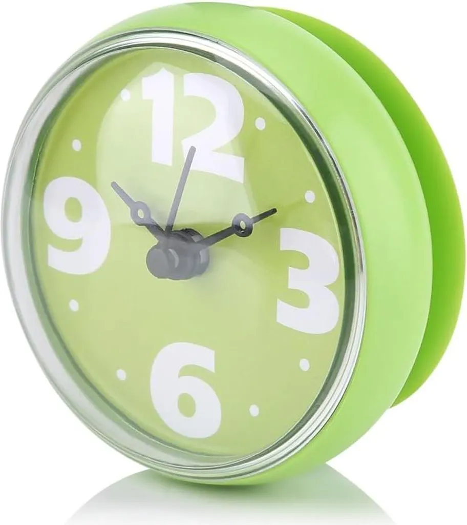 Horloge murale salle de bain à ventouse - Gérer votre temps sous la douche