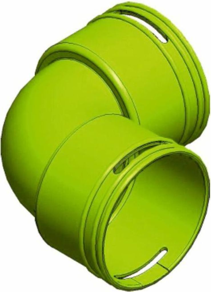 Wolf Bogen DN63 90Gr antistatisch/antimikrobiell, für CWL