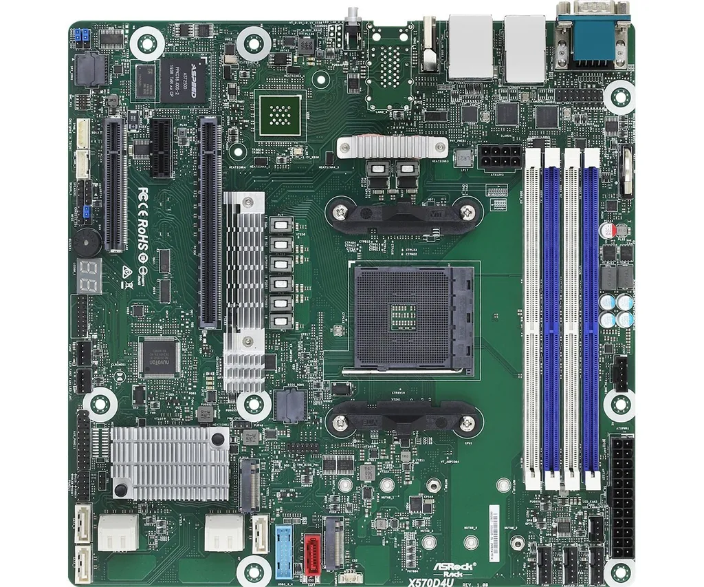 ASRock X570D4U Carte mère Professionnelle PCIe 4.0 et Mémoire DDR4 ECC AM4