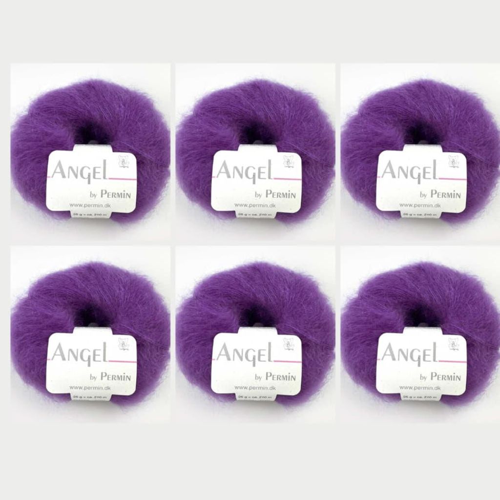 6x Angel by Permin – s Kid Mohair Seiden Garn (70/30) (102 flieder )