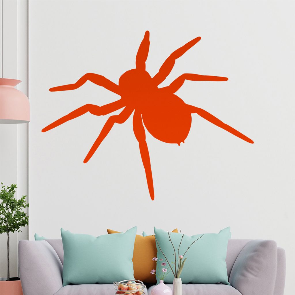 KIWISTAR Spinne - Spinnweben Vogelspinne Zecke Wandtattoo in 6 Größen - Wandaufkleber Wall Sticker - Dekoration, Küche, Wohnzimmer, Schlafzimmer...