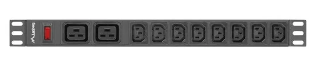 PDU 19" 1U Lanberg : solution idéale pour rack avec 10 prises C13 C19