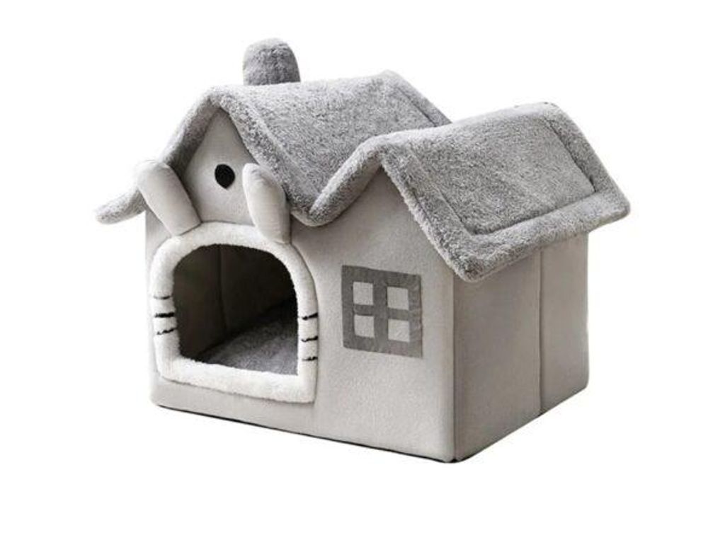 Domeček pelíšek pro kočku a malého psa 35 cm, měkký plyšový Obrázek produktu 