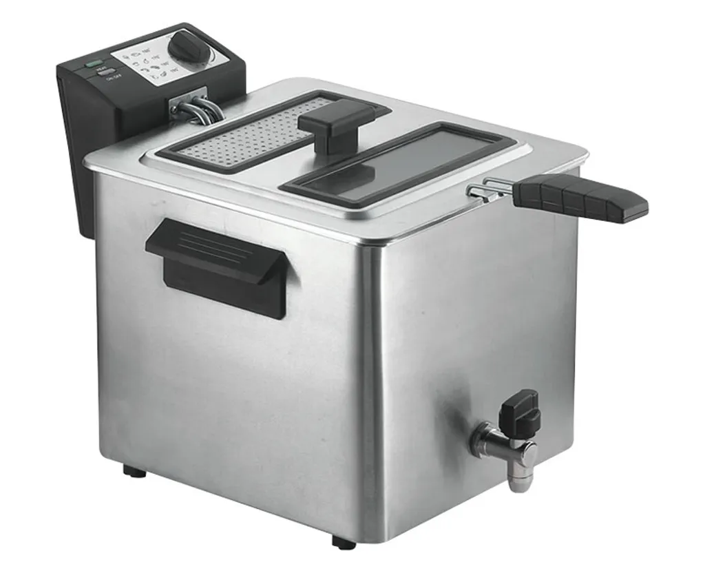 Friteuse 3000W RGV FRY TYPE 8/N en Acier Inoxydable et Finition Noire