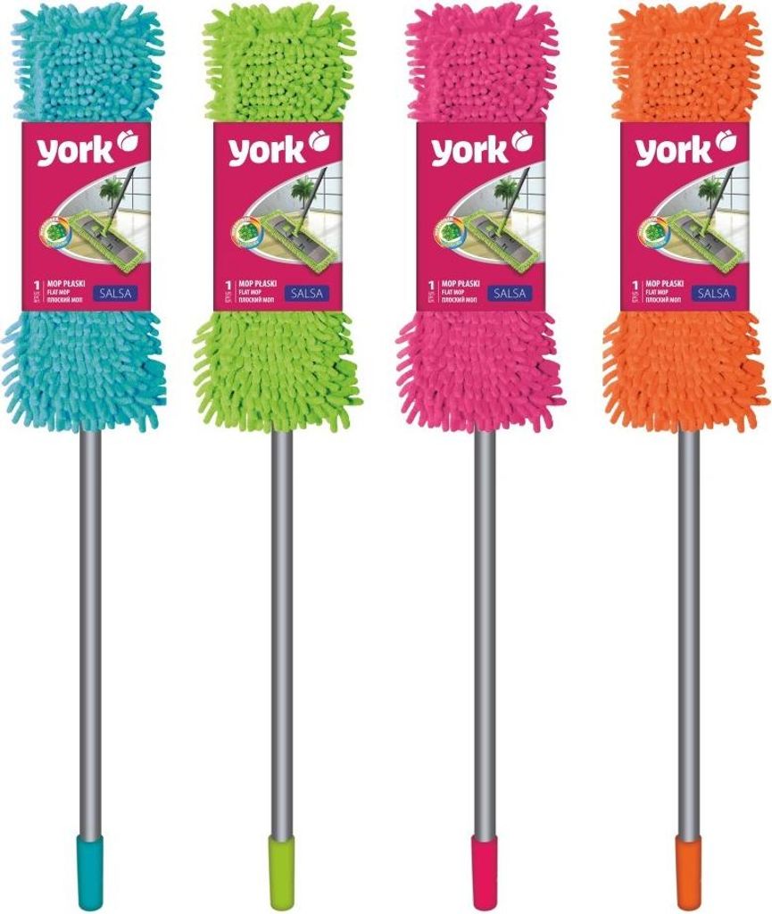 Mop plat en microfibres avec fibres longues et manche Image du produit 