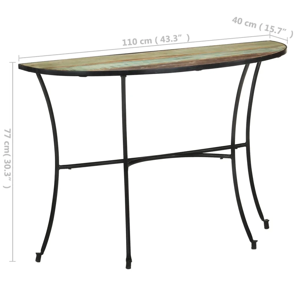 Console d'entrée en bois de récupération 110 cm style industriel chic