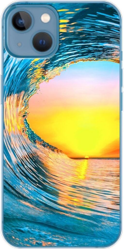 König Design Hülle kompatibel mit Apple iPhone 14 Kunststoff Soft Handyhülle - Handy Case Welle