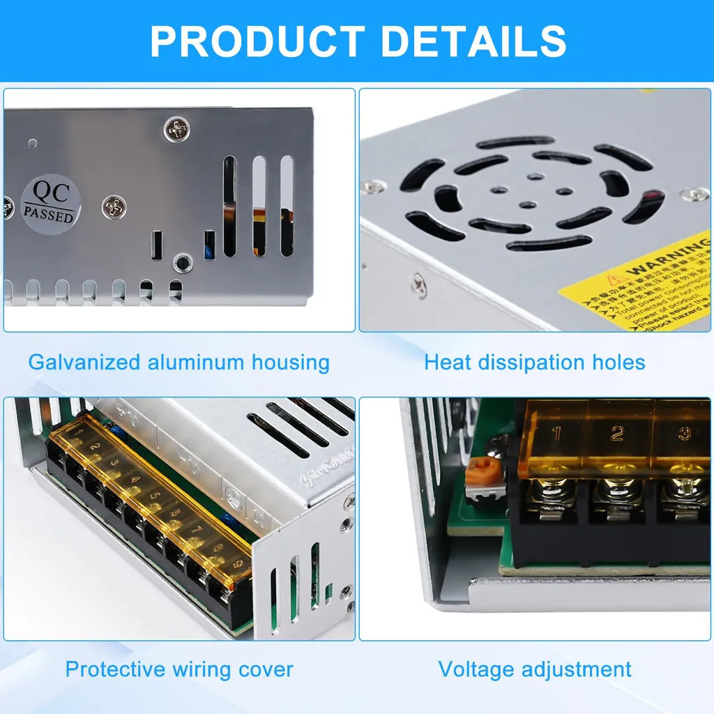 Bloc alimentation 24V 20A anti-scintillement pour système CCTV - 13