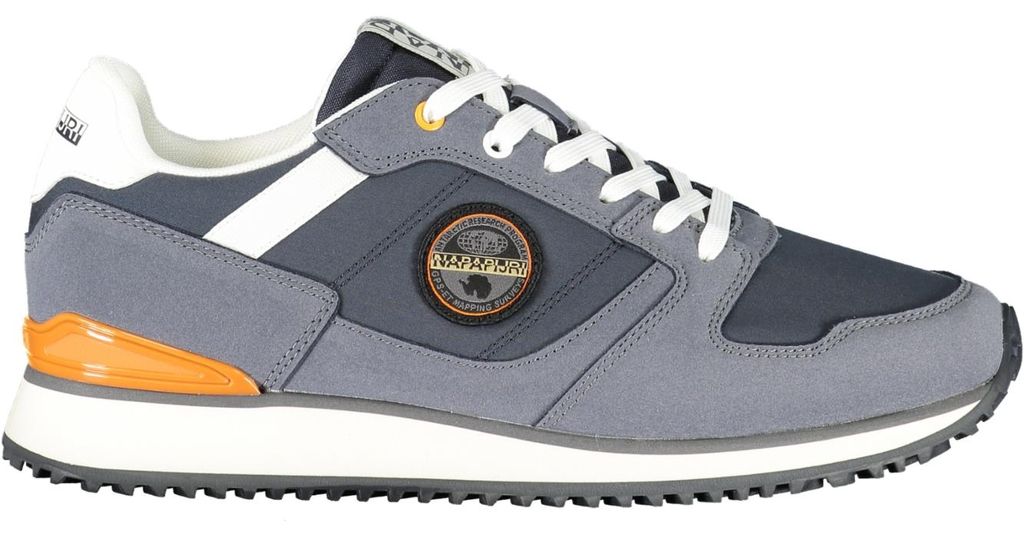 Herren Sportschuh in Blau mit doppelt kontrastierendem Schnürsenkel