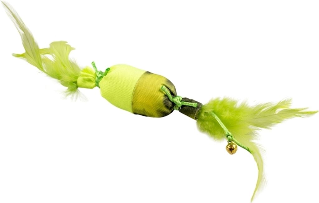 Duvoplus Cat Toy Flash Bonbon mit Federn - grün