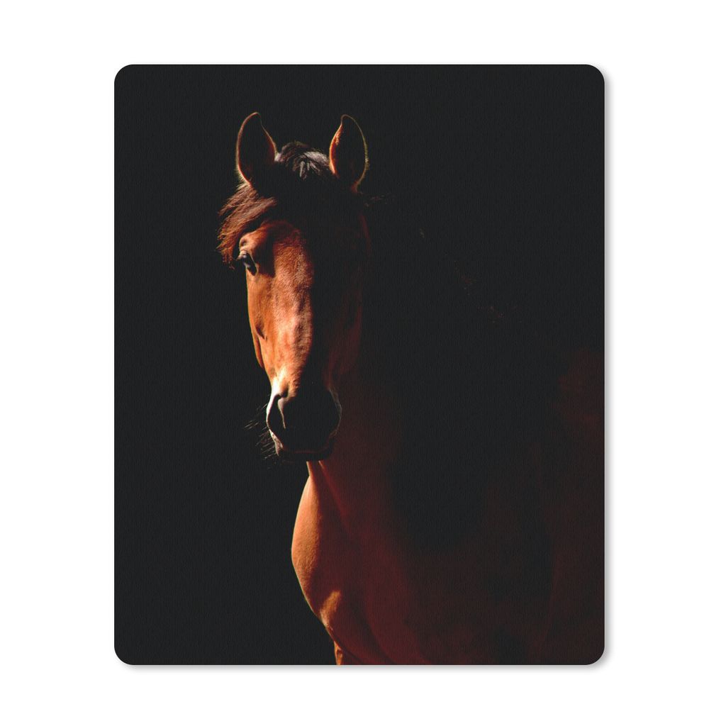MuchoWow Mauspad Mousepad Pferd - Licht - Porträt 30x40 cm - Mousepads - Maus Mat - Pad - Mausunterlage - Mausmatten