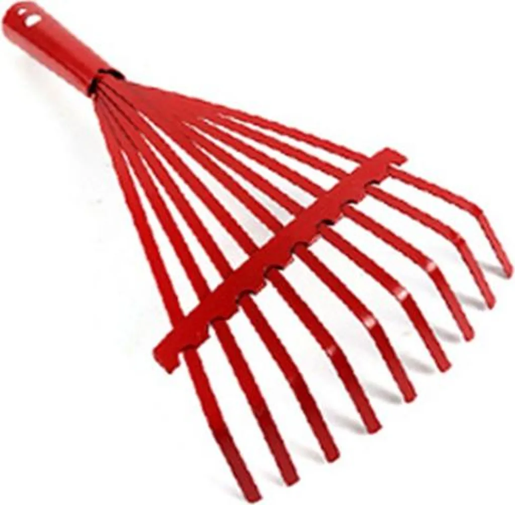 INF Rastrello 9 Denti Acciaio Rosso con Manico Staccabile - Shop Online