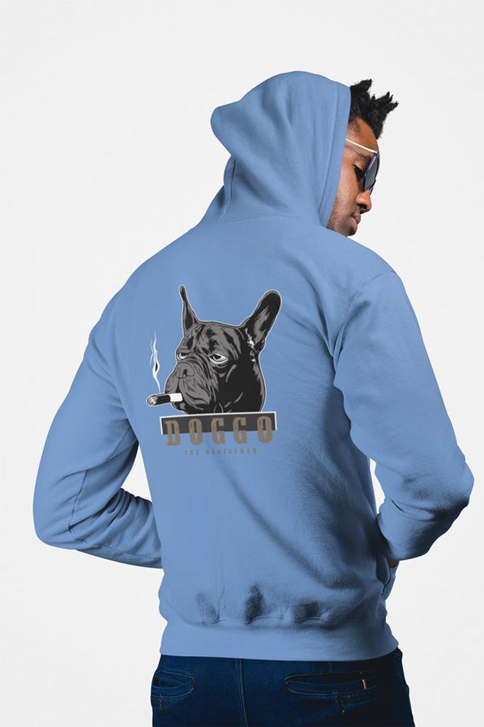 D&B Uni Hoodie ZIPST00177 Doggo Hellblau-Größe XL