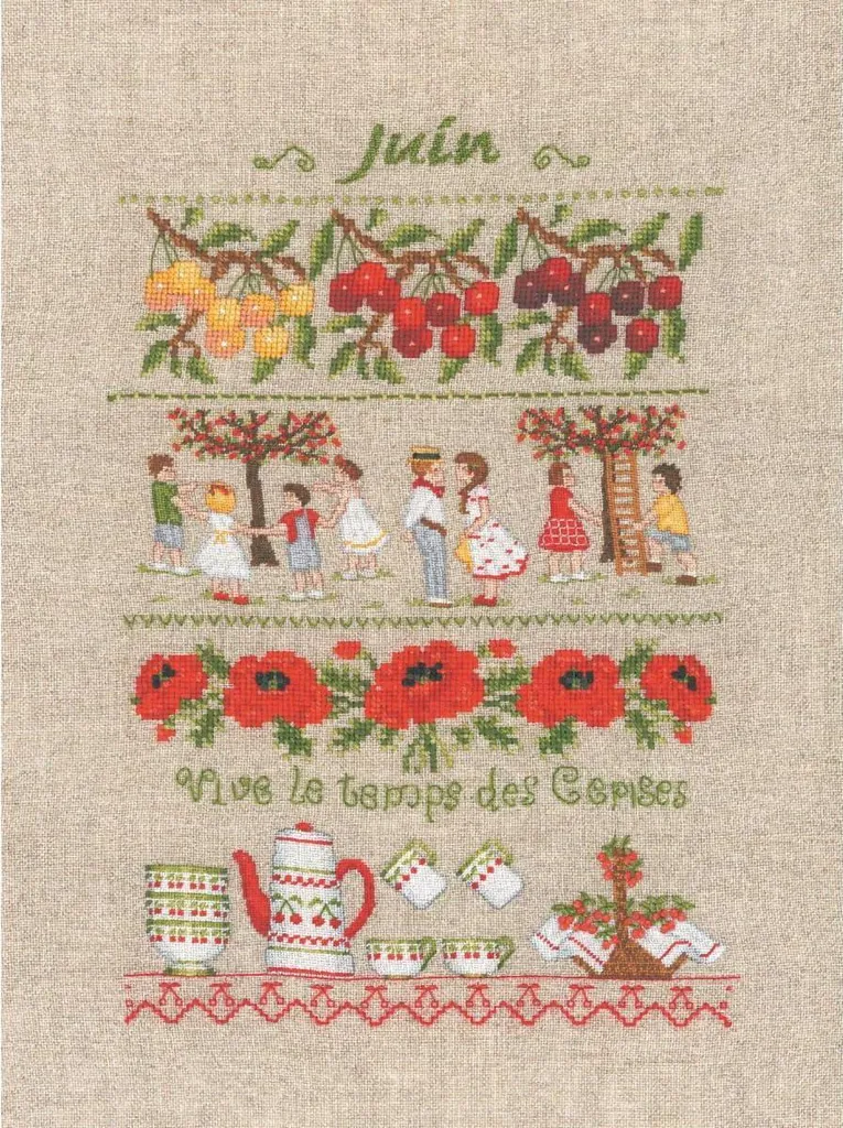 Kit Ricamo Professionale Le Bonheur des Dames June - Lino 18x28cm