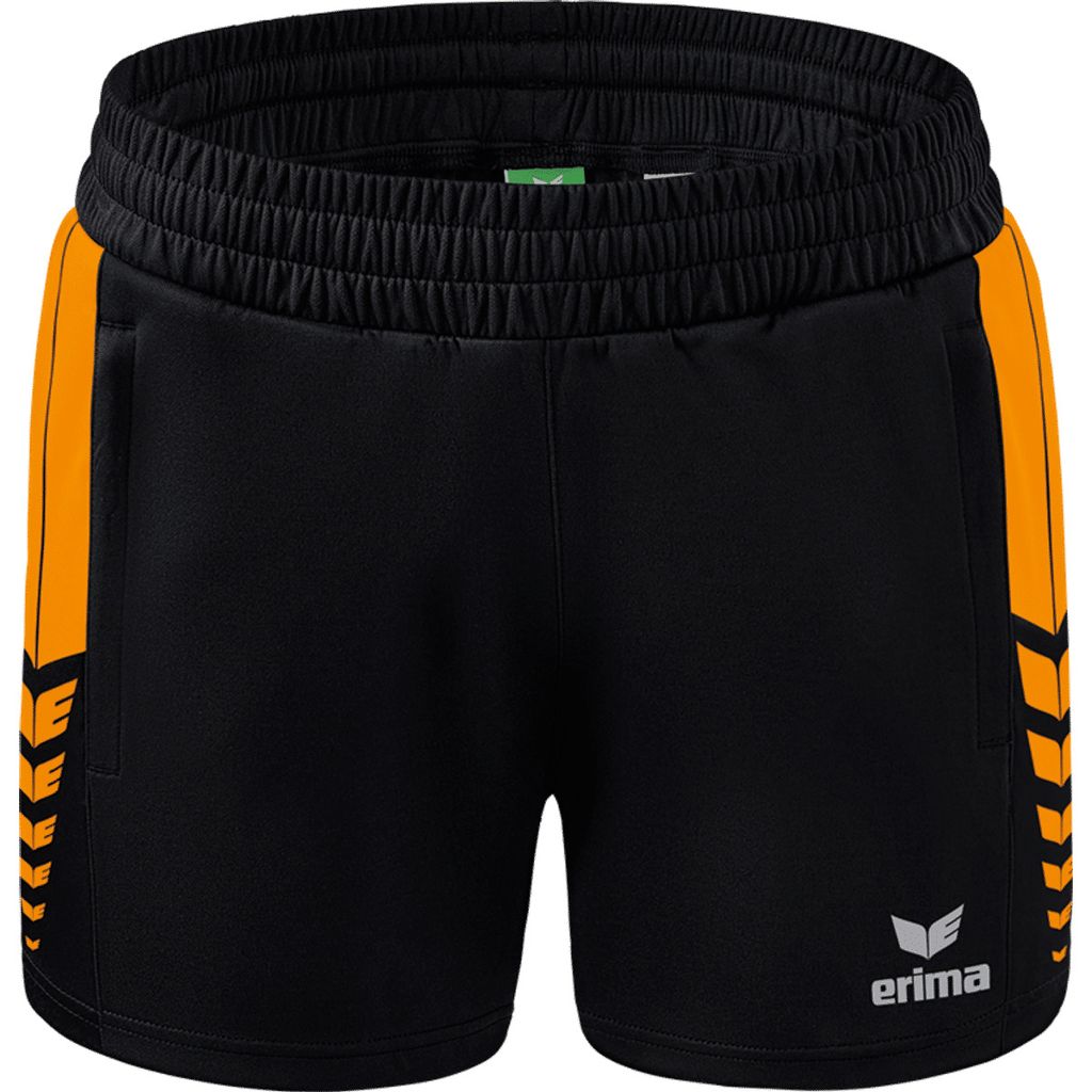 Erima Six Wings Worker Shorts Damen - Schwarz / New Orange
