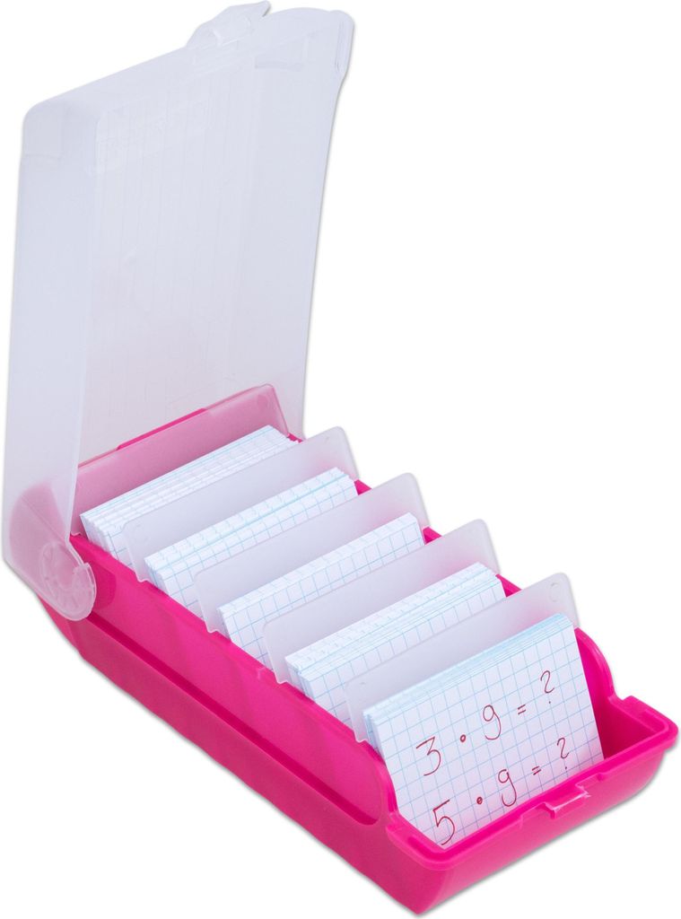 Betzold Karteikasten, Farbe: pink, Ausführung: mit Kärtchen