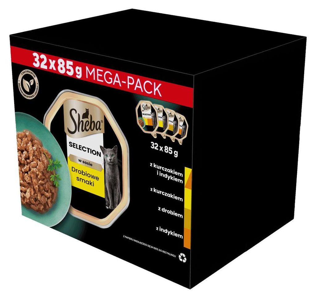 32x85g Sheba Selection Mega Pack mokré krmivo v omáčce pro Obrázek produktu 