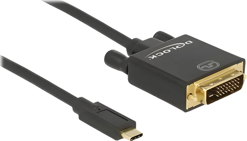 Cavo Video Professionale Delock 85320 USB-C DVI 4K 1m Nero