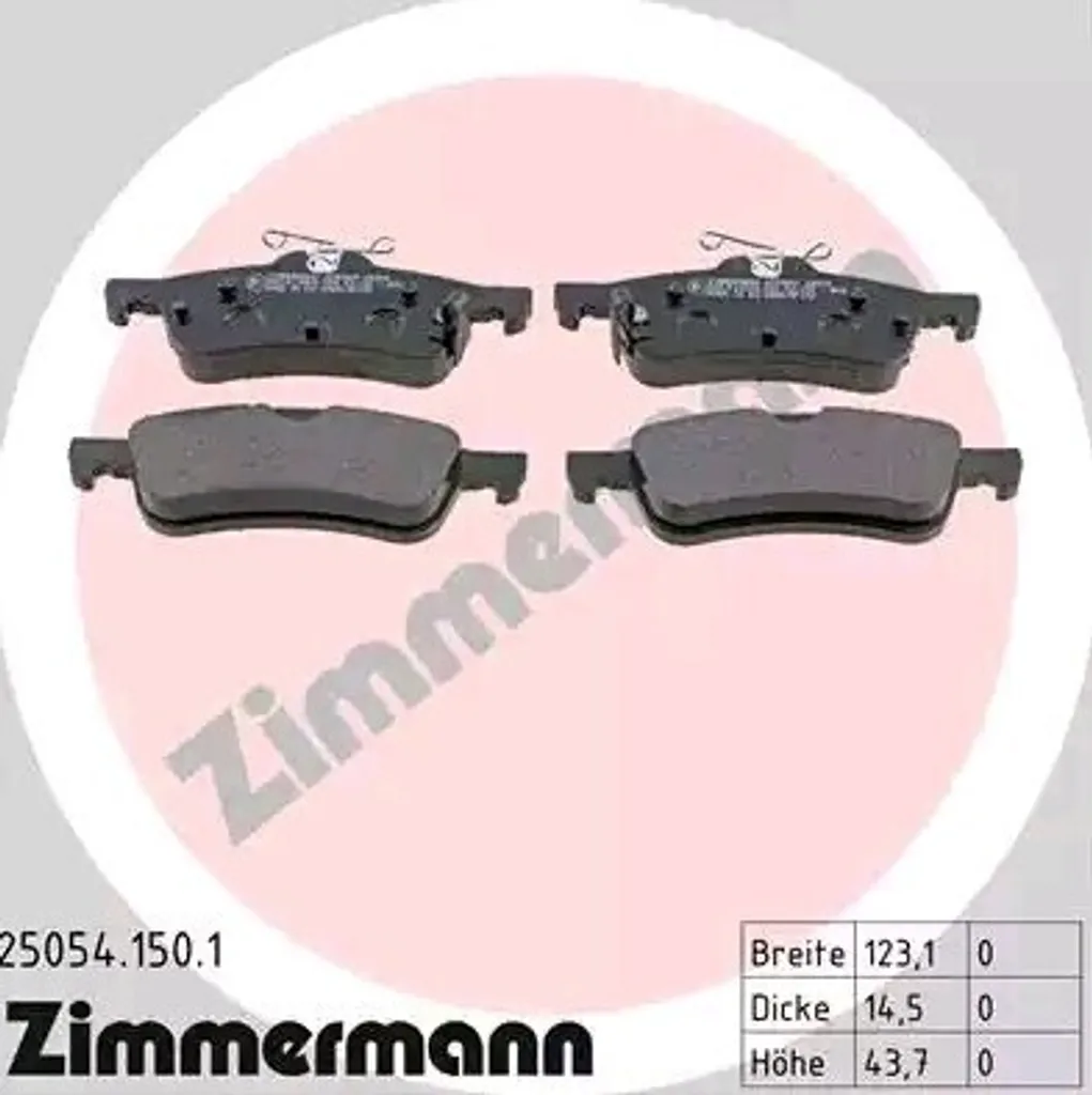 Plaquettes Frein Civic IX sans Bruit ni Vibration - Zimmermann 25054
