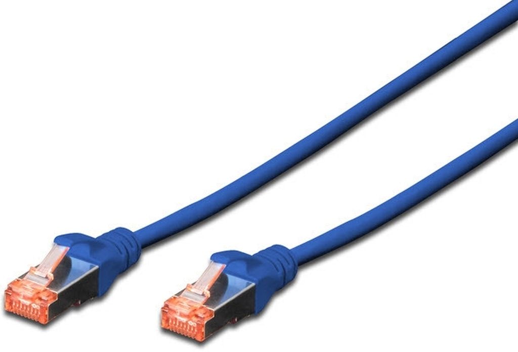 DIGITUS Patchkabel Cat6 S/FTP 2xRJ45 2.0m blau Hebelschutz Polybeutel