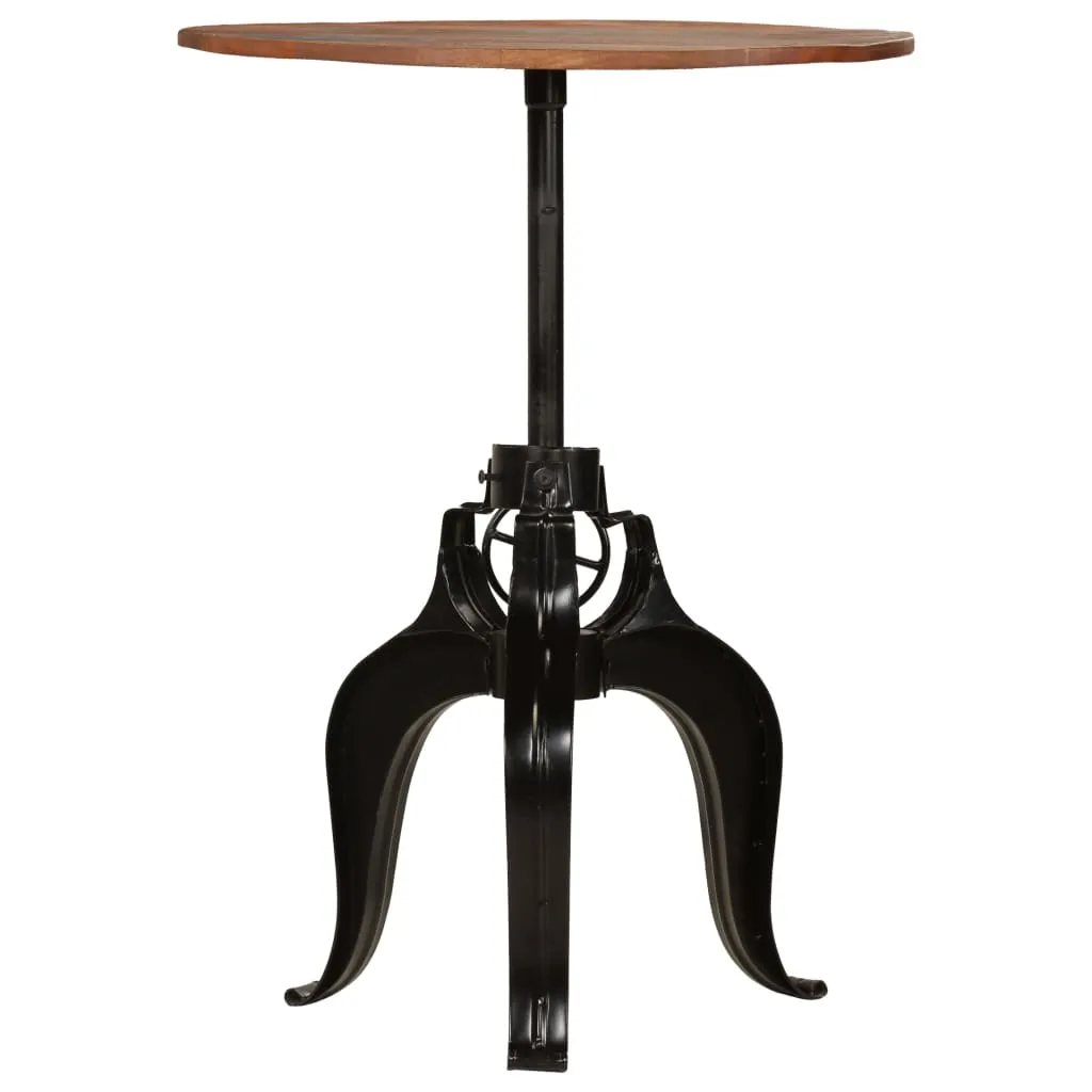 Mange-debout Industriel en Bois Recyclé et Hauteur Réglable 75 cm