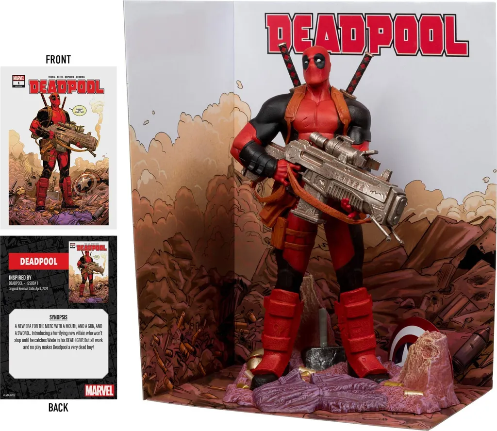 Statue Deadpool en PVC 27 cm avec support pour vitrine de comics
