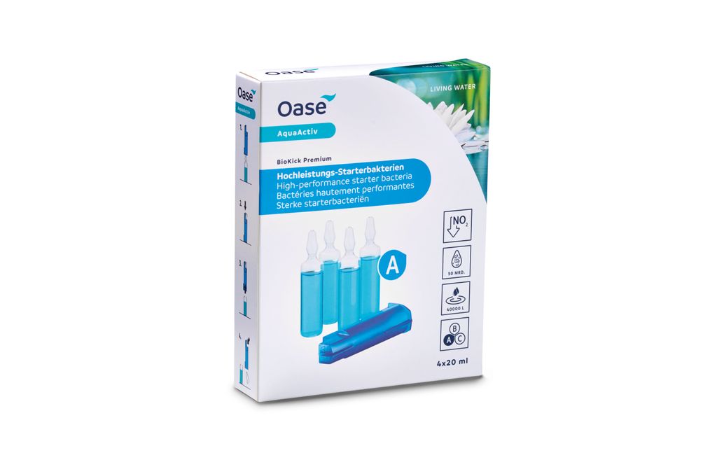 Oase Teichbakterien BioKick Premium 4x20 ml Für 40.000 Produktbild 
