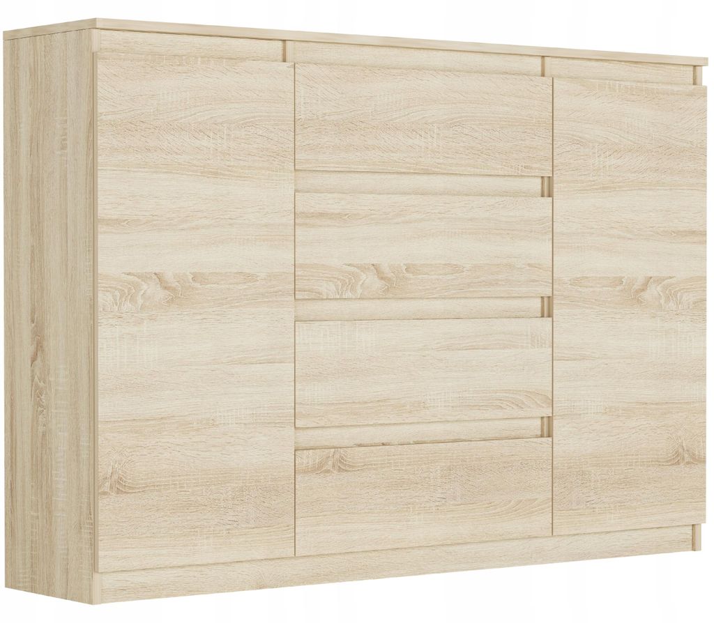 Komoda 140 cm zásuvky dveře skříňka FRAMIRE R-140-S4 sonoma Obrázek produktu 