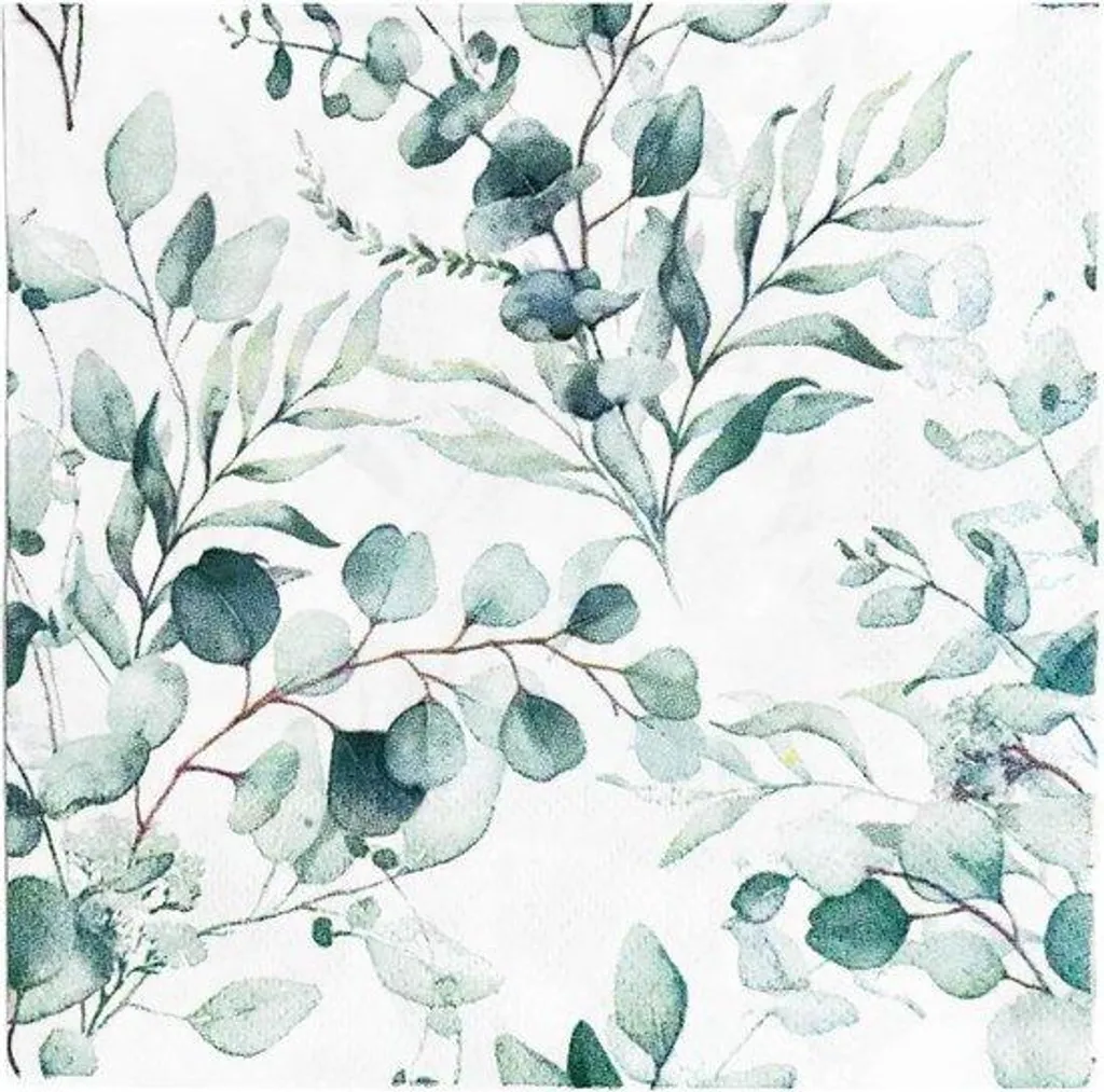 Serviettes en Papier Eucalyptus pour Décoration de Table Champêtre