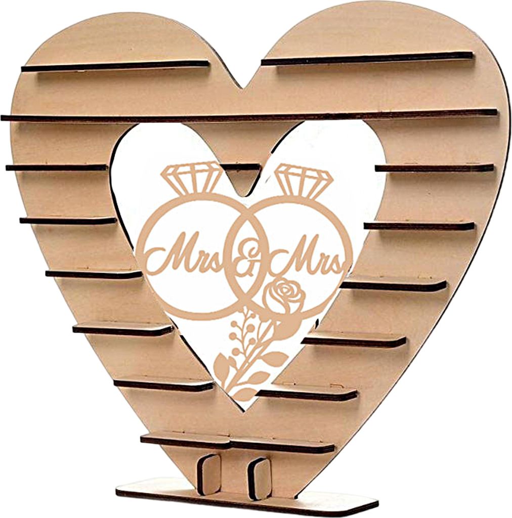 Schokoladenständer mehrschichtige rustikale hölzerne abnehmbare einfache Baugruppe DIY Basswood Love Heart Form Schokoladenhalter Rack Valentinst...