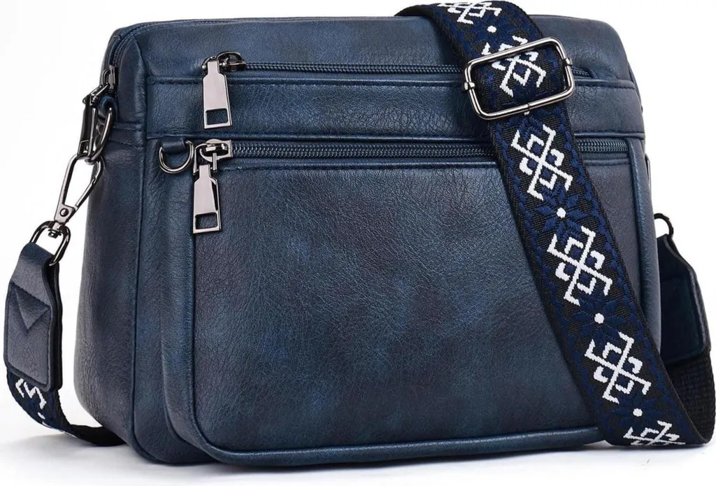 Sac à bandoulière femme avec compartiments - Taille moyenne multi-poche