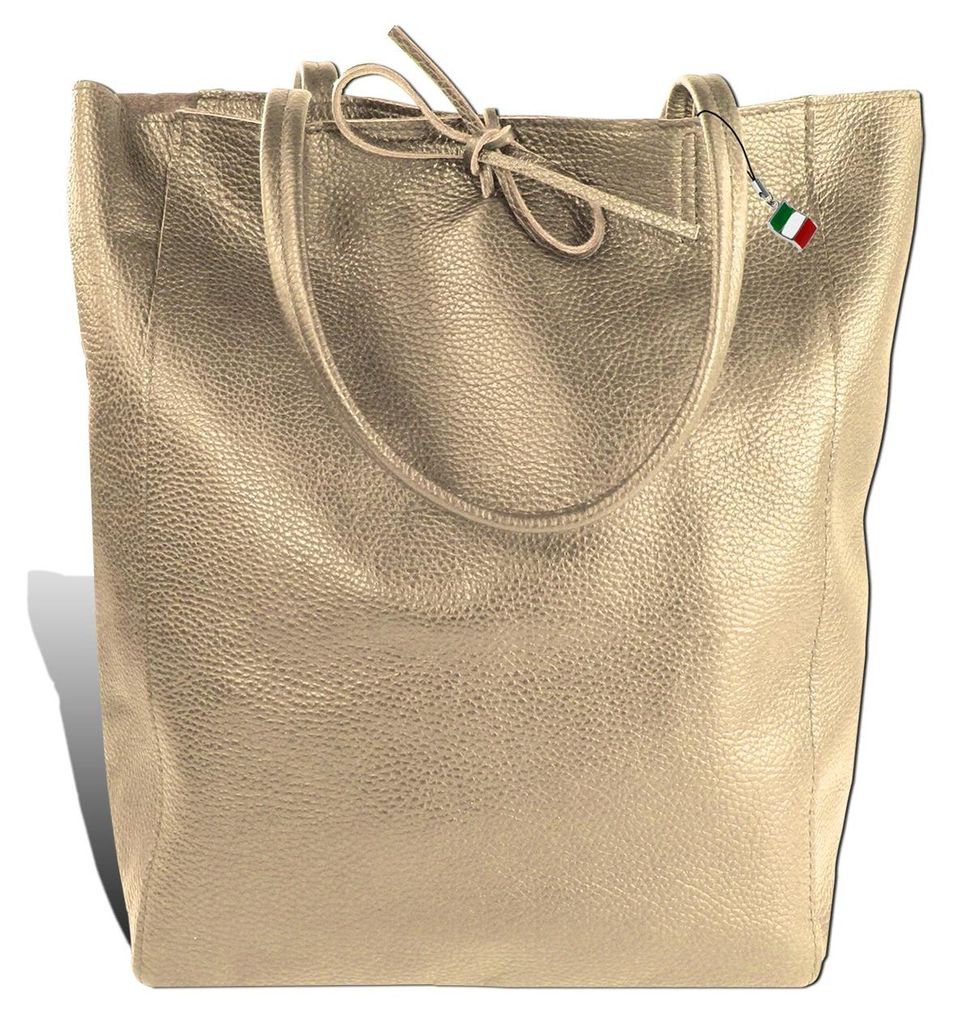 Florence sac taupe beige foncé cuir shopper D2OTM107N Image du produit 