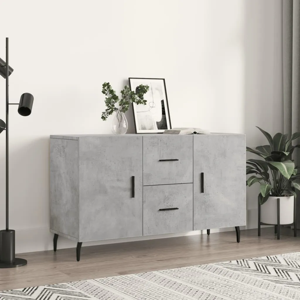 Credenza Bassa Grigio Cemento 100cm - Mobile Contenitore Moderno